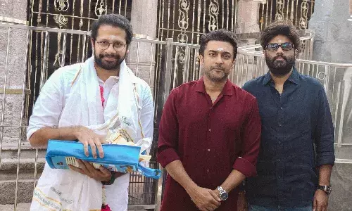 మురుగన్ ఆలయంలో సూర్య 46 టీమ్!
