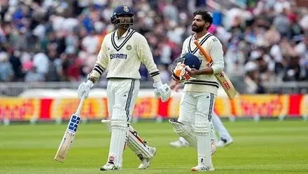 మాంచెస్టర్ టెస్ట్ డ్రా - రాణించిన జడేజా, సుందర్ మాంచెస్టర్ టెస్ట్ డ్రా - రాణించిన జడేజా, సుందర్